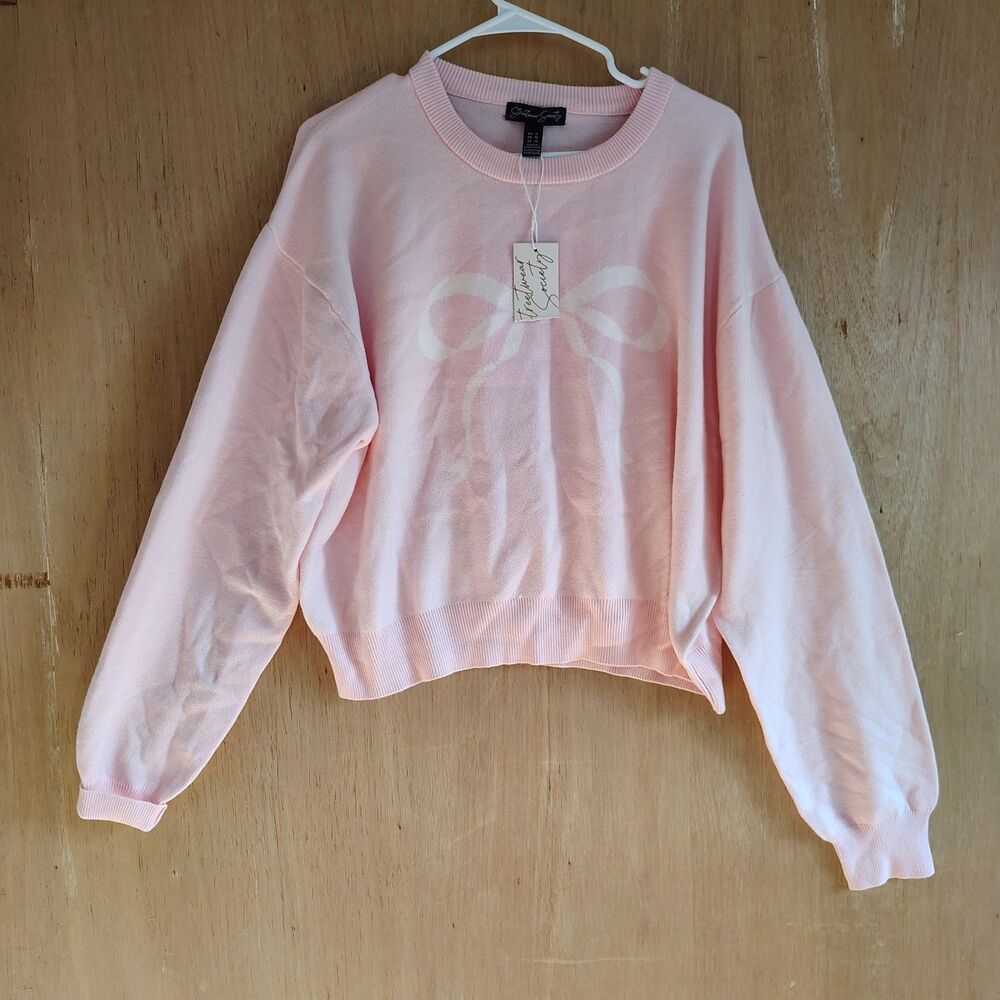 Streetwear Society Pink Conquete Sweater Women's Size Large NWT New with Tags